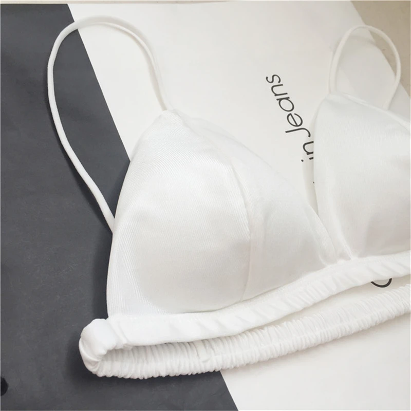 MAXMESSY пикантные Треугольники Bralette Для женщин Беспроводной бюстгальтер бикини