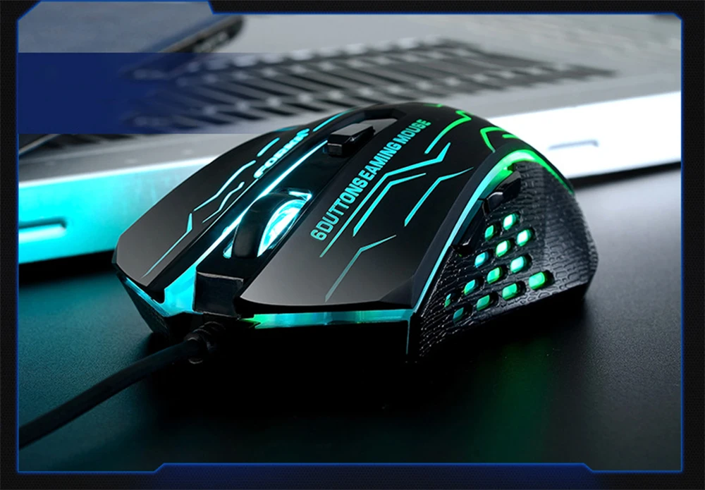 Профессиональная игровая мышь Супер 8D 6800 dpi и бесшумная Проводная игровая мышь 6D 3200 dpi Регулируемая компьютерная Dota 2