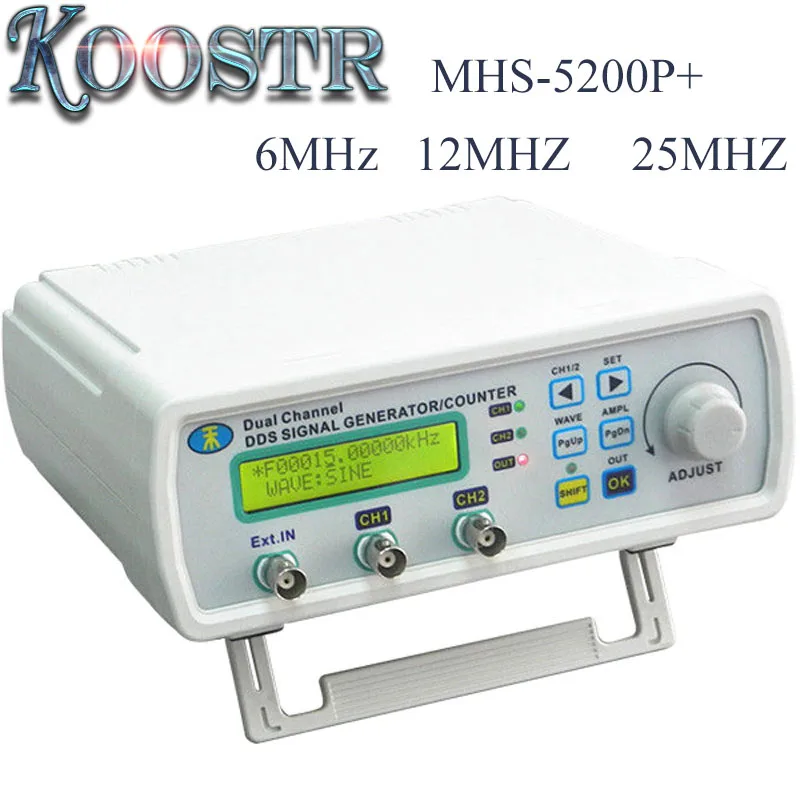 MHS 5200P + цифровой двухканальный DDS генератор сигналов произвольной формы функция 6