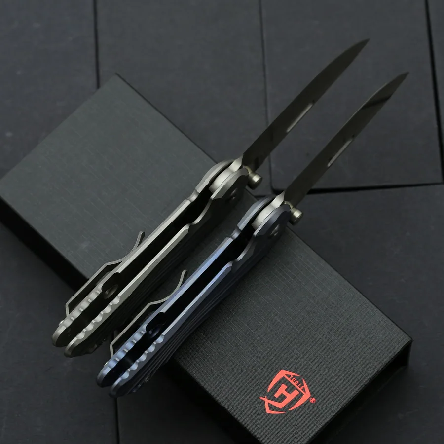Складной нож BEKETEN M390 steel HT02 flipper титановая ручка карманный подарочный для кемпинга