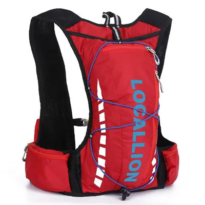 red with blue 10л профессиональная гидратационная сумка, велосипедный рюкзак для мужчин, дорожный наплечный рюкзак, жилет, сумка, гидратационная сумка, женские сумки через плечо 508 - Цвет: red with blue