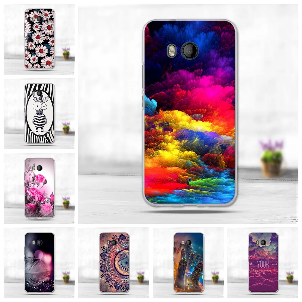3D чехол с милыми животными для htc U11 рисунком задняя крышка из мягкого силикона