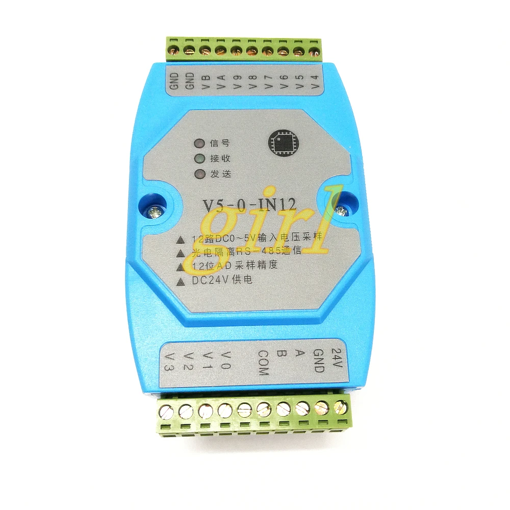0-10 В передача напряжения 485 модуль сбора аналогового сигнала MODBUS RTU протокол
