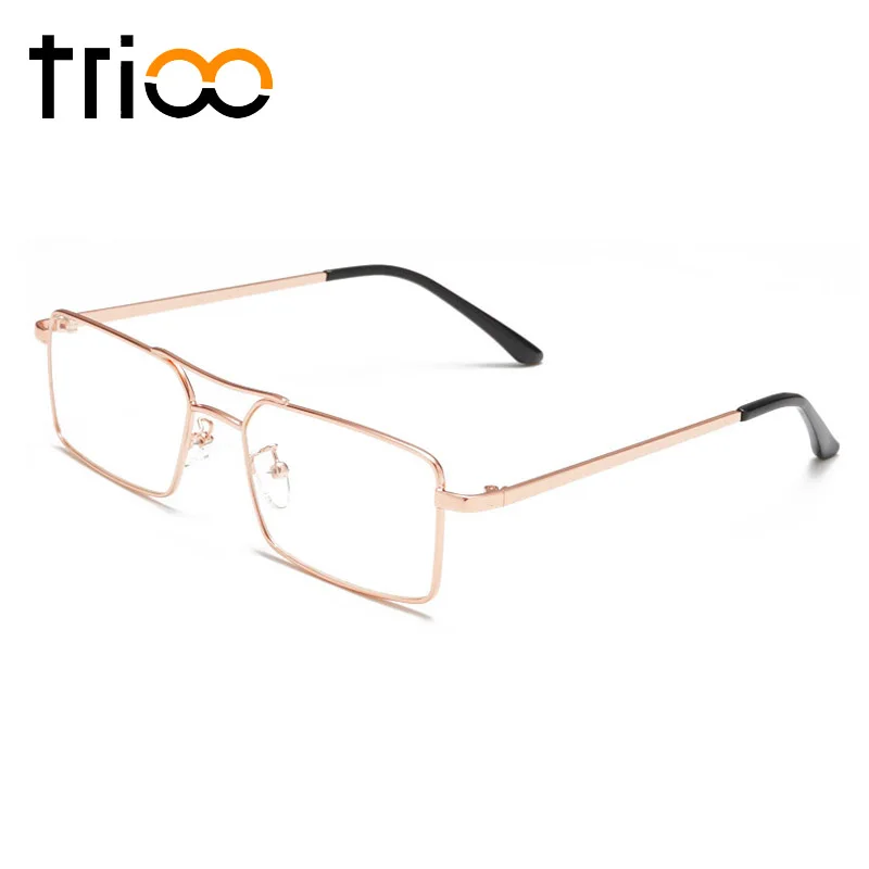 Женские солнцезащитные очки TRIOO прямоугольные золотого и металлического цвета