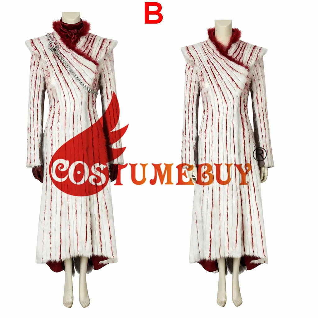 CostumeBuy костюм для косплея из Игры престолов 8 сезон Дракон матери Дейенерис Таргариен костюм средневековый женский костюм Тренч L920