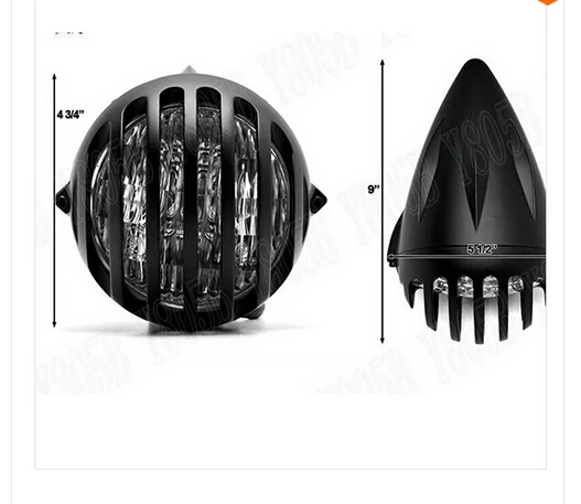 Черный Алюминий решетка фара для Kawasaki Vulcan Classic Vn 400 VN500 VN800 VN 900 1200 1500 1600 2000 измельчитель