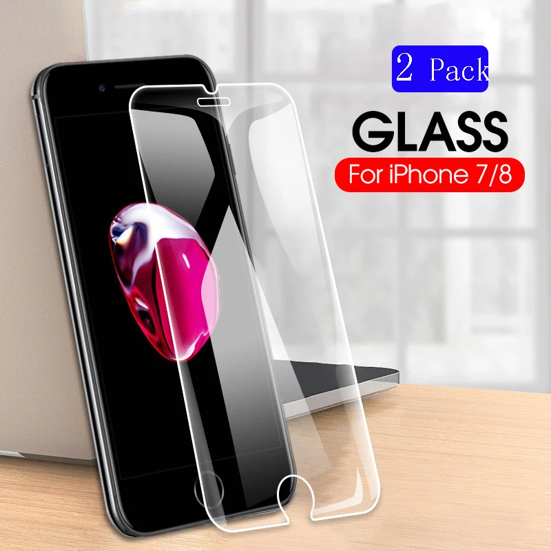 2 шт./упаковка защитное закаленное стекло для iPhone 5 6 7 8 Plus X 2.5D 9H | Мобильные