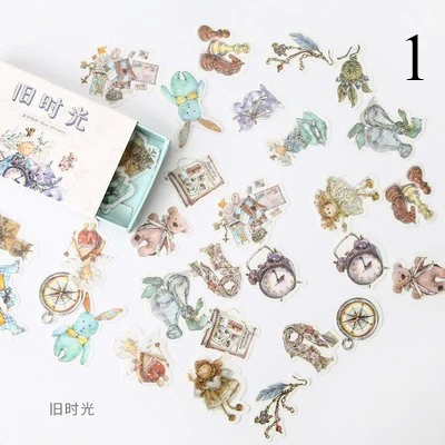 1 40 шт./кор. фантазия игрушки наклейки Kawaii Единорог наклейки Ретро Бумага клей наклейки для детей Скрапбукинг дневник Альбомы для фото - Цвет: 1