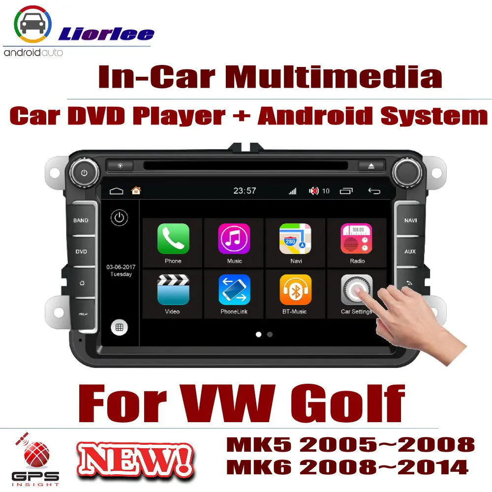 Для Volkswagen Golf MK5 MK6 2005~ автомобиля проигрыватель Android gps навигации Displayer Системы аудио-видео в мультимедийное головное устройство
