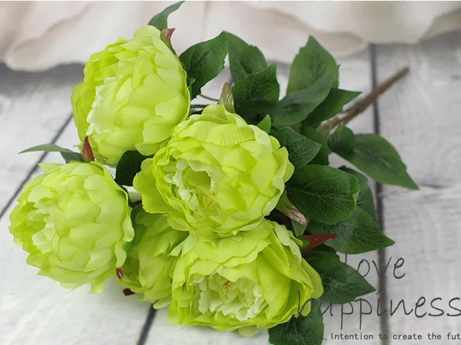 Высококачественные шелковые цветы в Европейском стиле 1 букет искусственные на