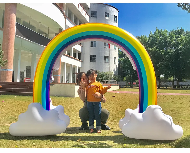 238 см гигантский Rianbow облако двор спринклер для детей взрослых Лето задний двор открытый водный игрушечный бассейн аксессуар детская игра игрушка