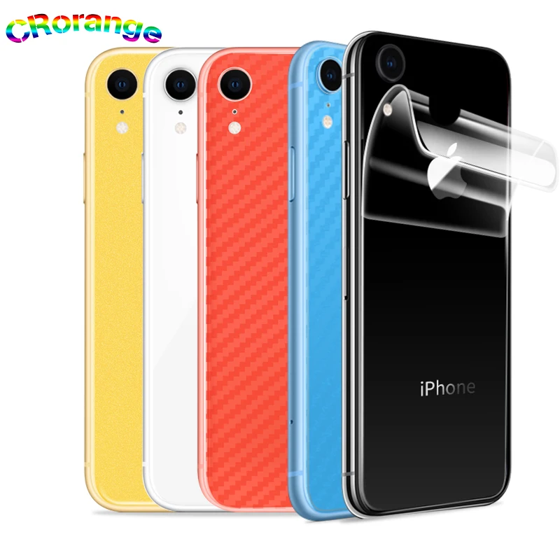 CRorange углеродное волокно задняя пленка для iPhone X XS крошечная матовая защитная