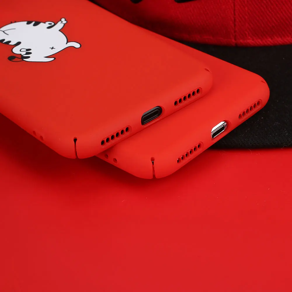 Чехол для iphone X с изображением милого мультяшного кота красный чехол телефона