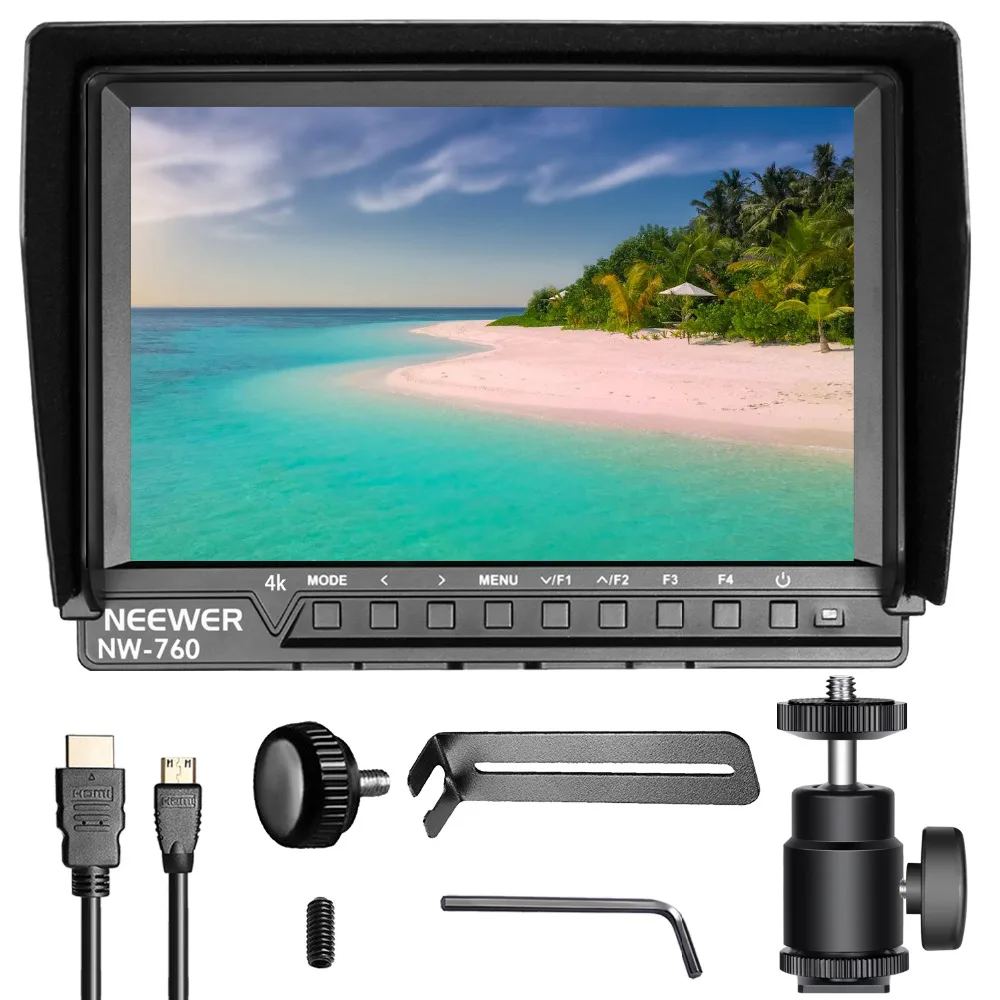 Neewer NW-760 (C) камера полевой монитор ультратонкий 7 дюйм(ов) ips экран 1080 P Full HD 1920x1200
