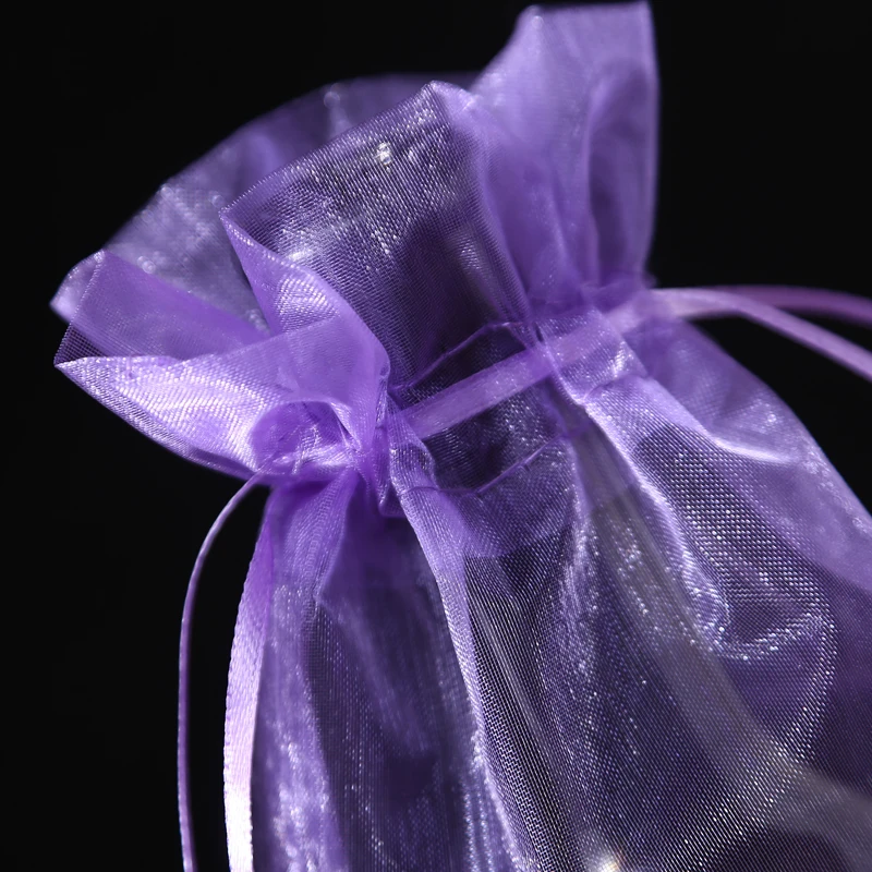 

500pcs 15x37cm Gold Drawstring Organza Wine Bags For Wedding Party Gift Xmas Champagne Bottle Holder Pouches free shipping