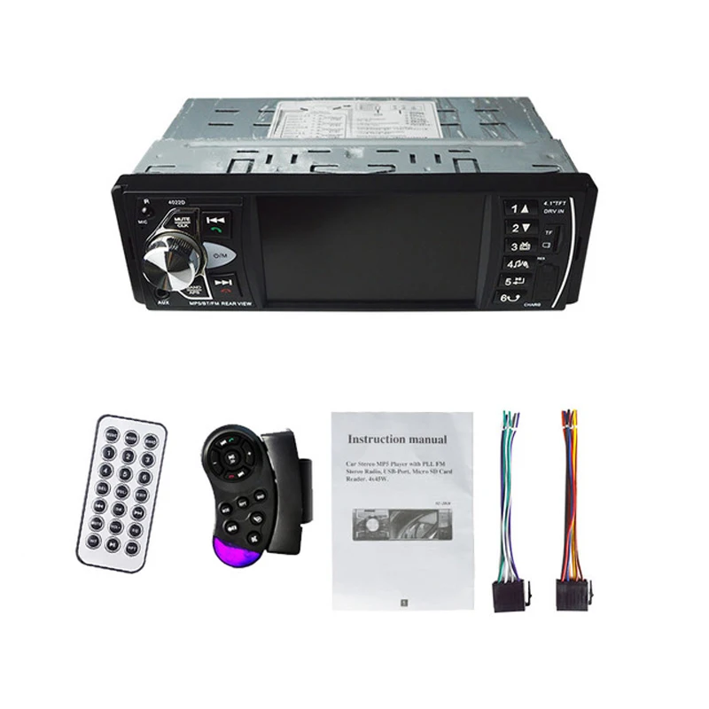 Автомобильное радио 1 din 4022d FM авто аудио стерео Bluetooth Авторадио Поддержка камеры