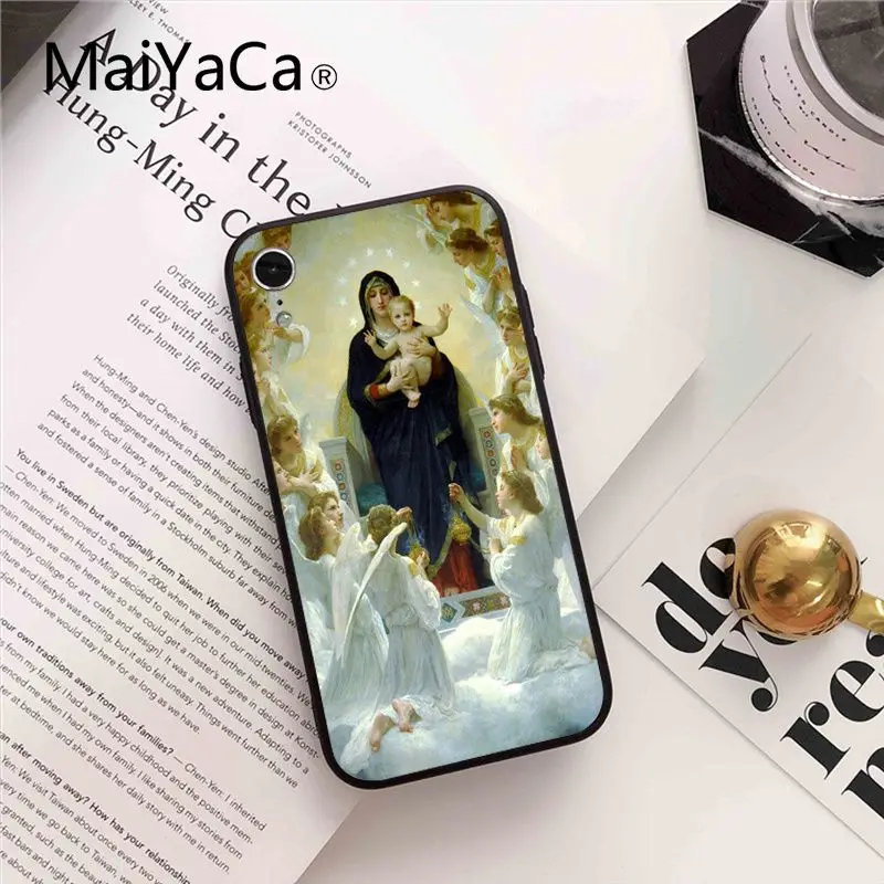 MaiYaCa Virgin Mary Christian Christmas замечательный популярный чехол для телефона iPhone 8 7 6 6S Plus X XS
