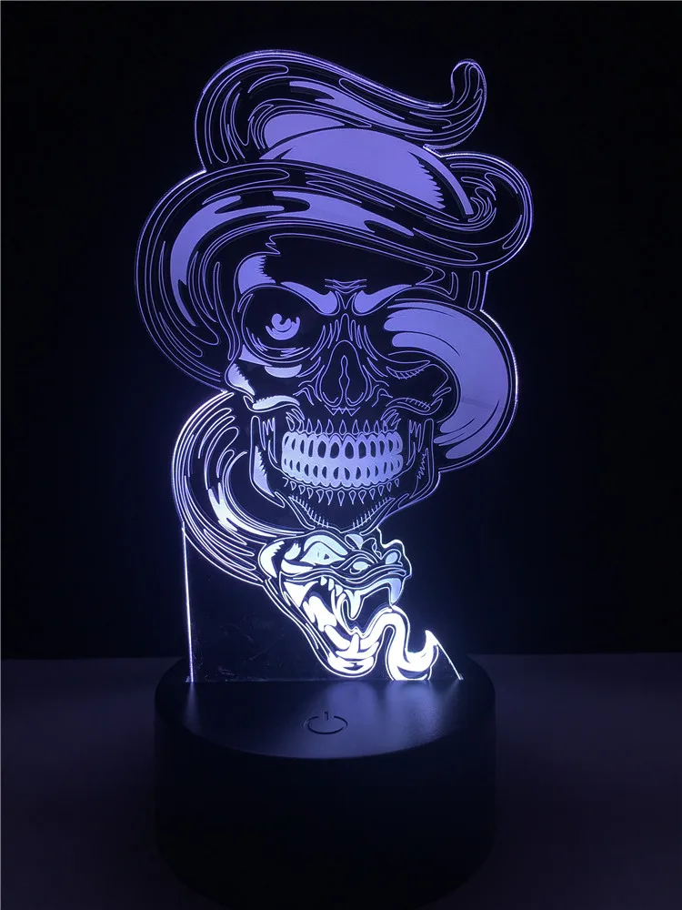 Новинка 2018 привидение 3D лампа светодиодное освещение USB настроение иллюзия