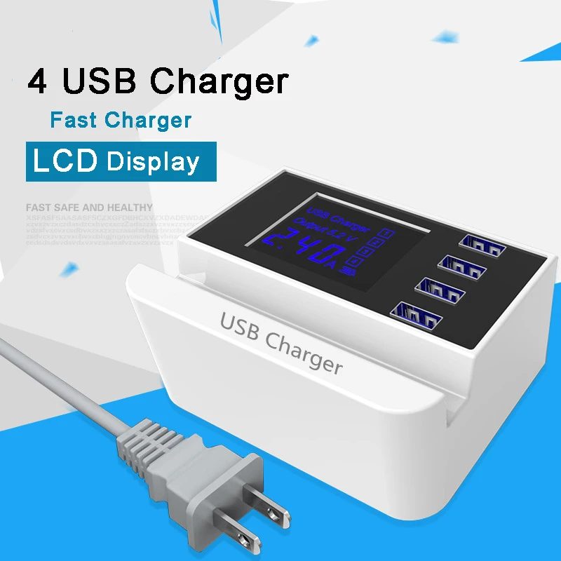 Thbelieve 4 USB Порты и разъёмы Зарядное устройство ЖК дисплей Напряжение амперметры