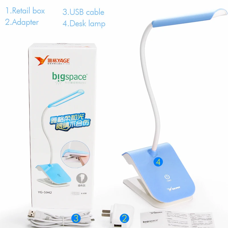 YAGE книга Свет ночной лампы для чтения свет usb 22 светодиодные настольные клип