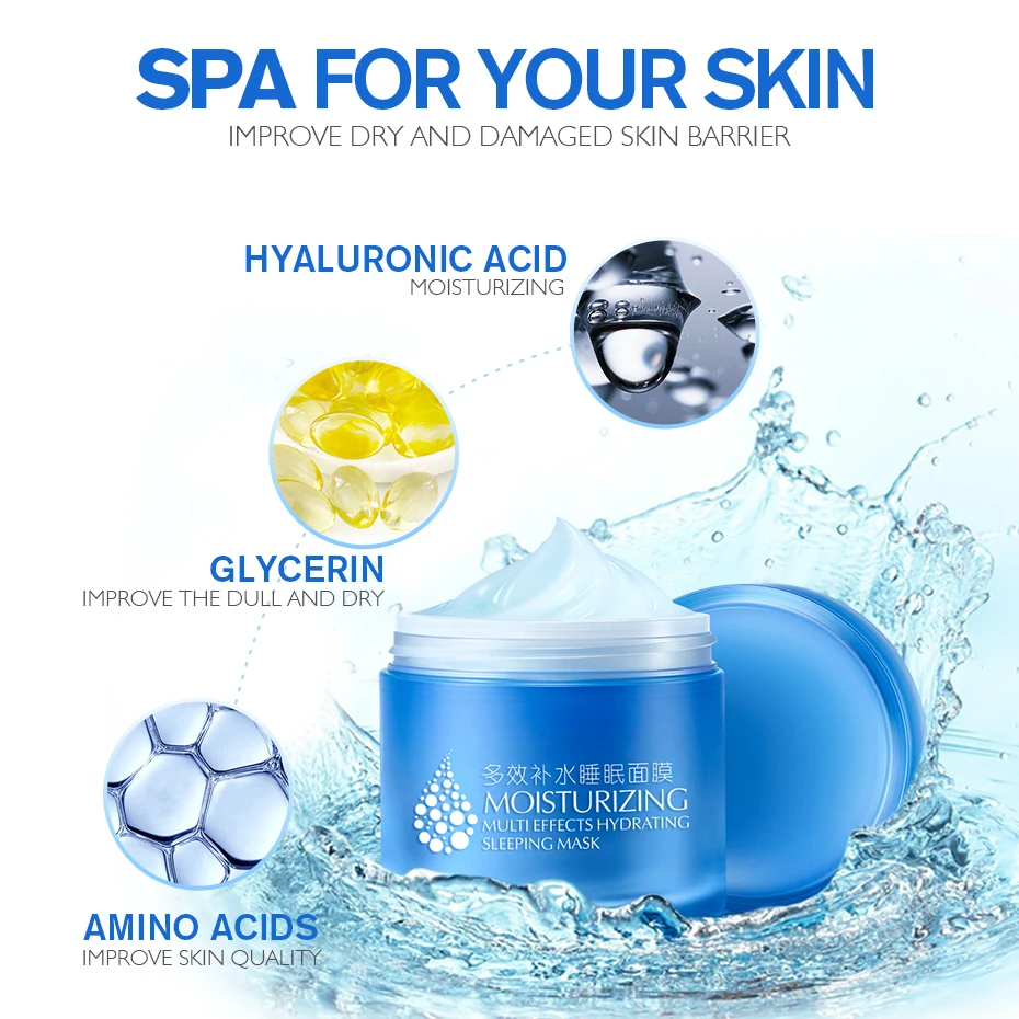LAIKOU маска Увлажняющий многоэффектный увлажняющий крем-маска для сна