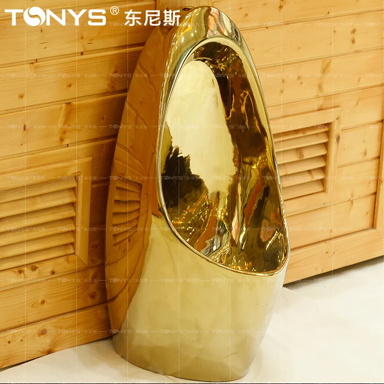 Датчик туалета керамические Индуктивные писсуары золотого цвета для KTV отеля