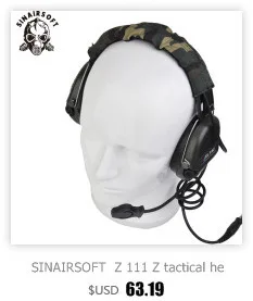 SINAIRSOFT Z тактическая гарнитура с микрофоном и креплением на горле PTT портативный радио микрофон шейным ремешком Охота Airsofte горло Mic наушники Z033