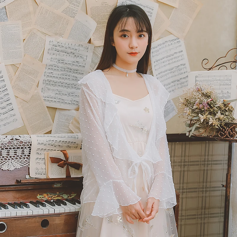 Новый Лето 2019 г. Защита от солнца рубашка повседневное кардиган Мода шифон