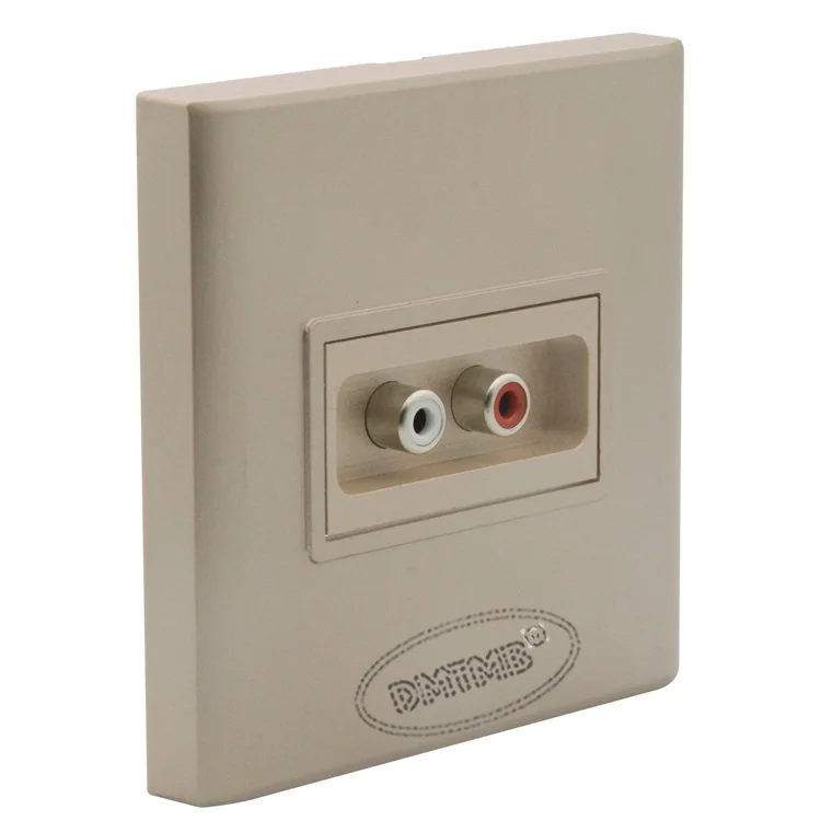 

2RCA аудио Настенная пластина с золотой пластиной и обратной стороны винтовое соединение