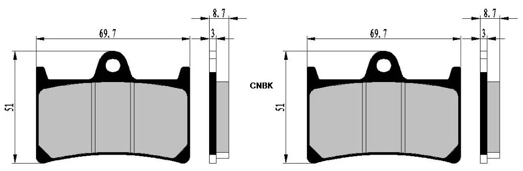 Набор дисковых тормозных колодок для YAMAHA YZF600 YZFR6 YZF R6 600 R 6 RJ05 E13 0060 2003 2004 / 2005 2006