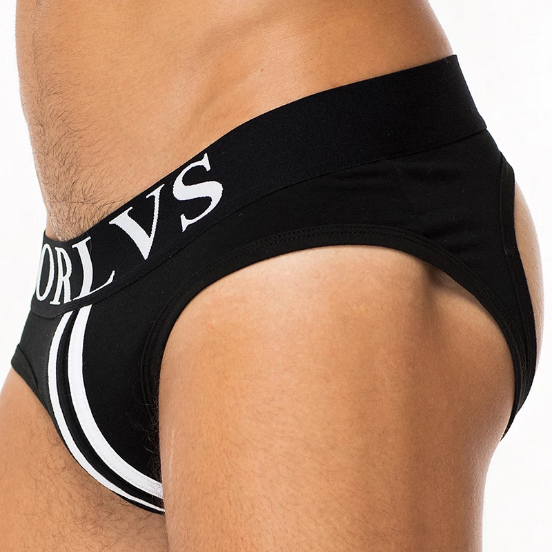

ORLVS 4PC/LOT Sexy Mens Underwear Jockstraps Male Panties G-Strings Men Thong Cuecas Briefs Cotton Gay Underwear Sexy Bikini