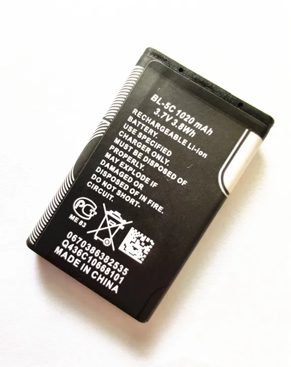 Аккумулятор Сменный для Nokia 1020 BL-5C 1208 1209 1255 1280 1315 1600 1616 E60 N70 N71 N72 1650 6267 1108 мАч |