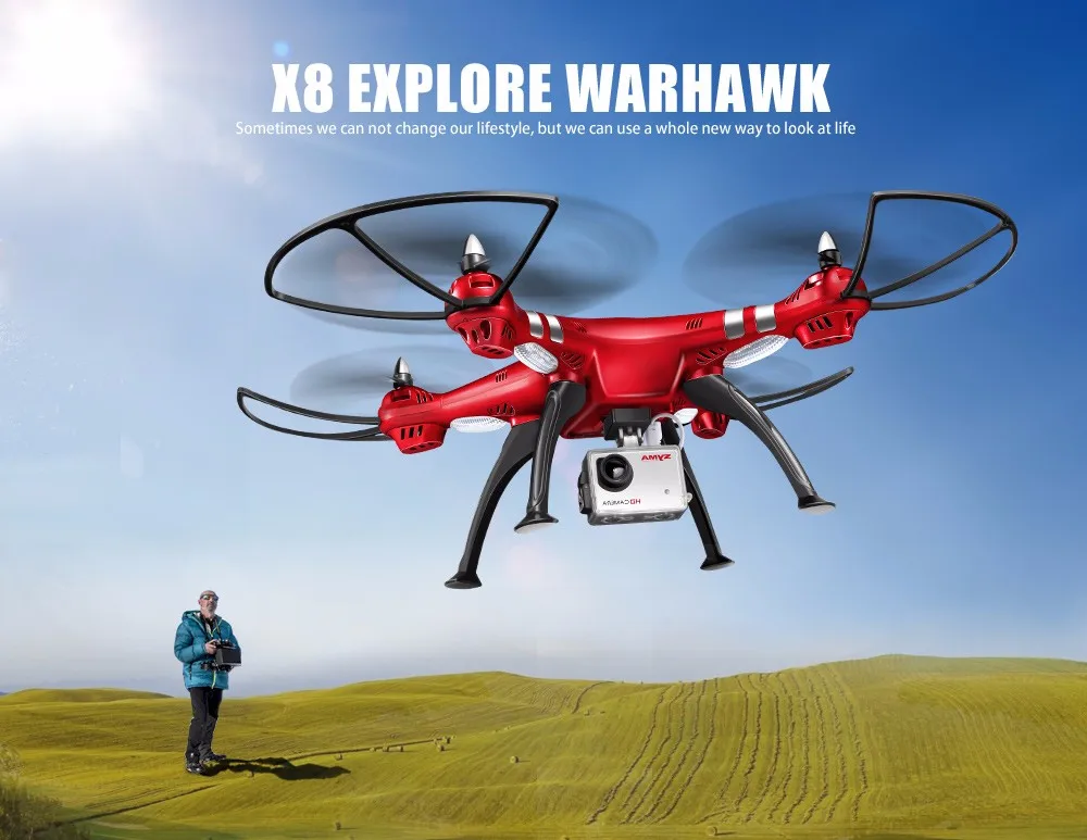 СЫМА Профессиональные Дроны БПЛА X8HG X8HW X8HC 2.4 Г 4CH Вертолет 1080 P 8MP HD Камера Quadcopter(СЫМА X8C/X8W/X8G Обновления