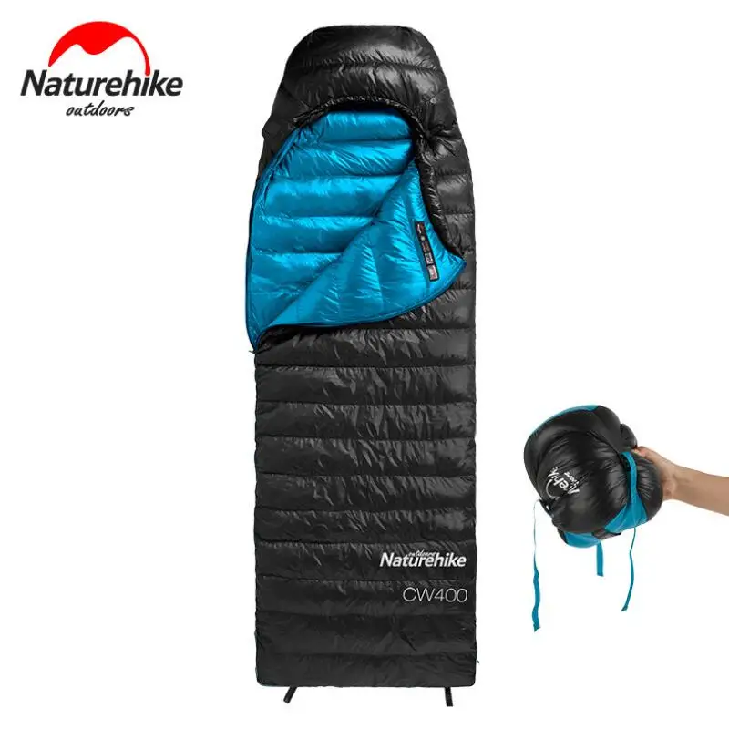 Naturehike конверт белый гусиный пух спальный мешок зимний теплый Сверхлегкий Открытый Кемпинг Туризм спальные мешки для взрослых NH18C400-D