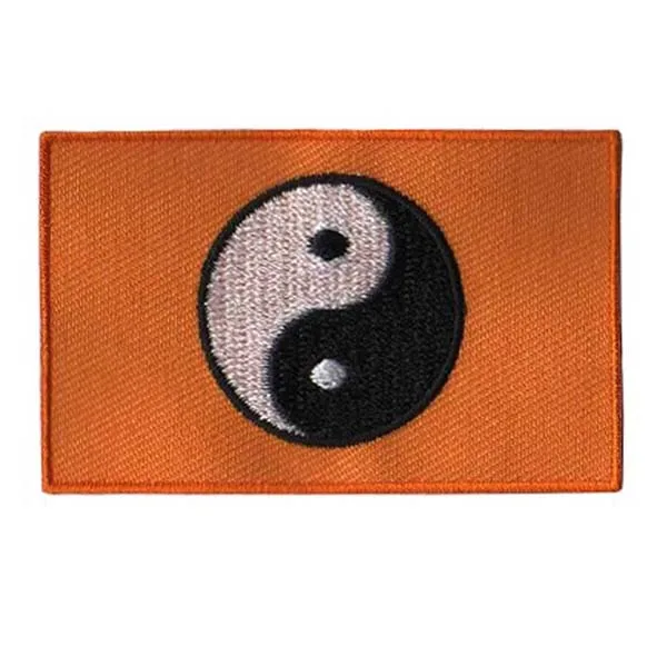 

Ying Yang Embroidery Patches Made by Twill with Flat Broder and Iron On Backing Accept Custom MOQ50pcs Free Shipping by Post