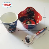 thomas train childrens tableware 3 pieces combination baby bowl spoon childrens modeling bowl food container
