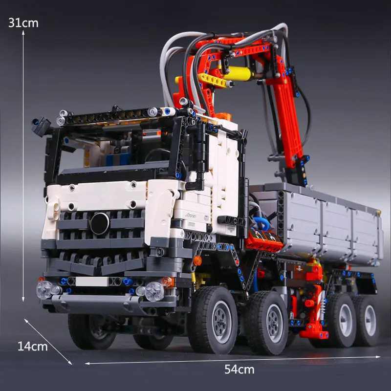 Испания DHL 20005 Technic серии Arocs модель грузовика строительные блоки кирпичи