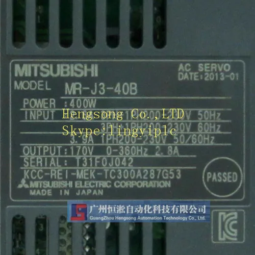 Серводвигатель MR J3 40B (Новый оригинал) 100% Новый На складе с гарантией на один год. в