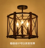 american industrial vintage loft style circle wrought iron ceiling lights aisle lamp foyer cafe decoration light free shipping