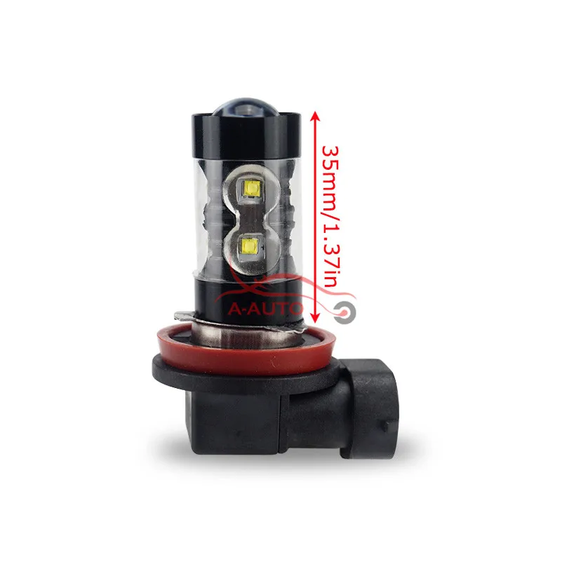 Светодиодные лампы высокой мощности H11 H8 H10 H16 5202 PSX24W P13 2 шт. 12 В 50 Вт DRL ультра яркий