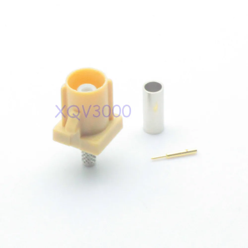 1 шт. разъем Fakra I 1001 _ обжим для RG316 LMR100 RG174 бежевый|plug connector|plug fplug male |