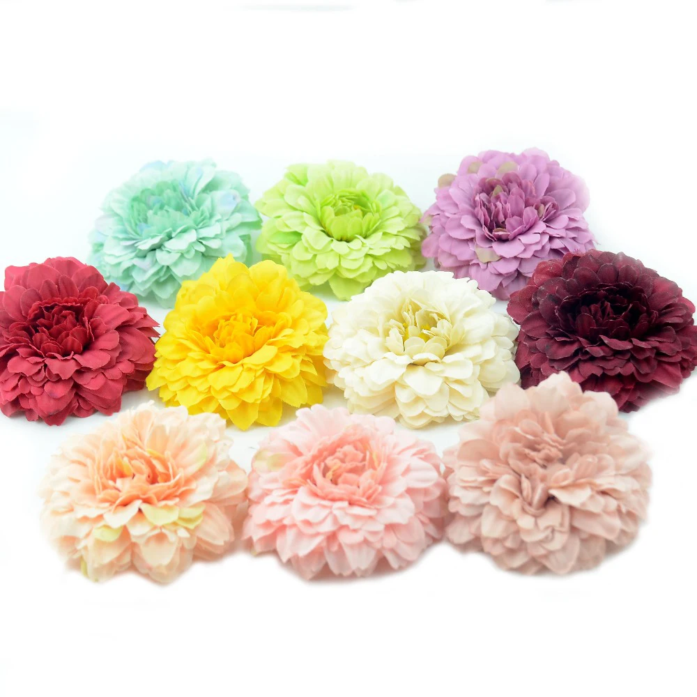 100 шт./лот 7 см искусственные шелковые дахии маргаритки хризантемы цветочные