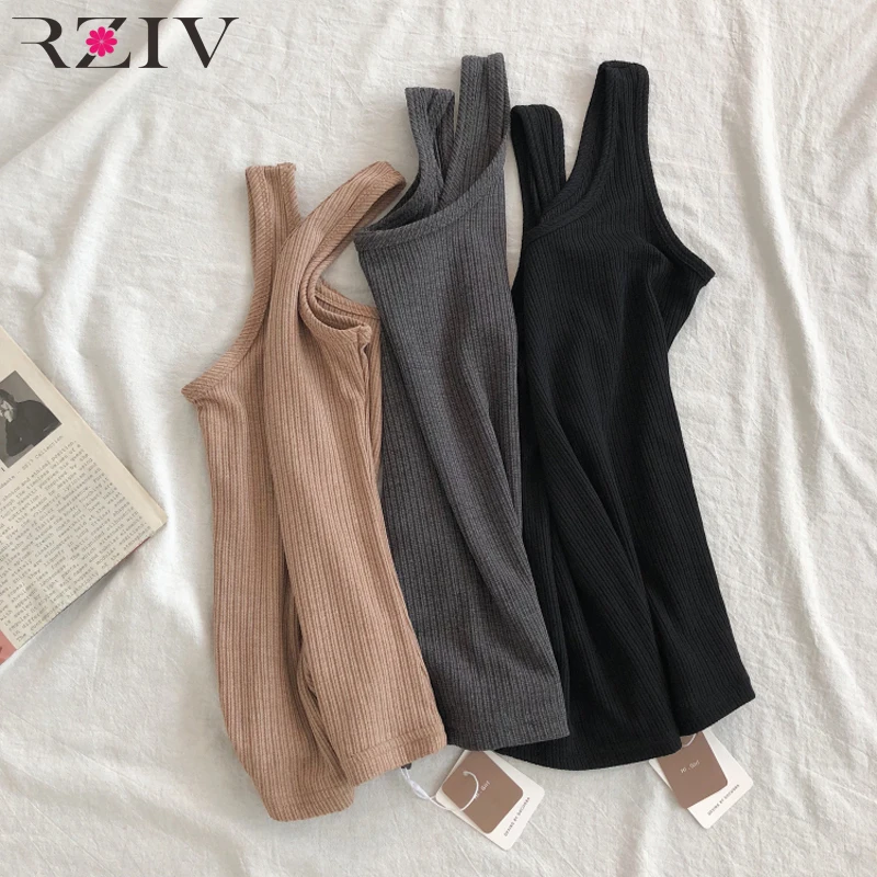 RZIV Camisole женская летняя повседневная однотонная Трикотажная майка