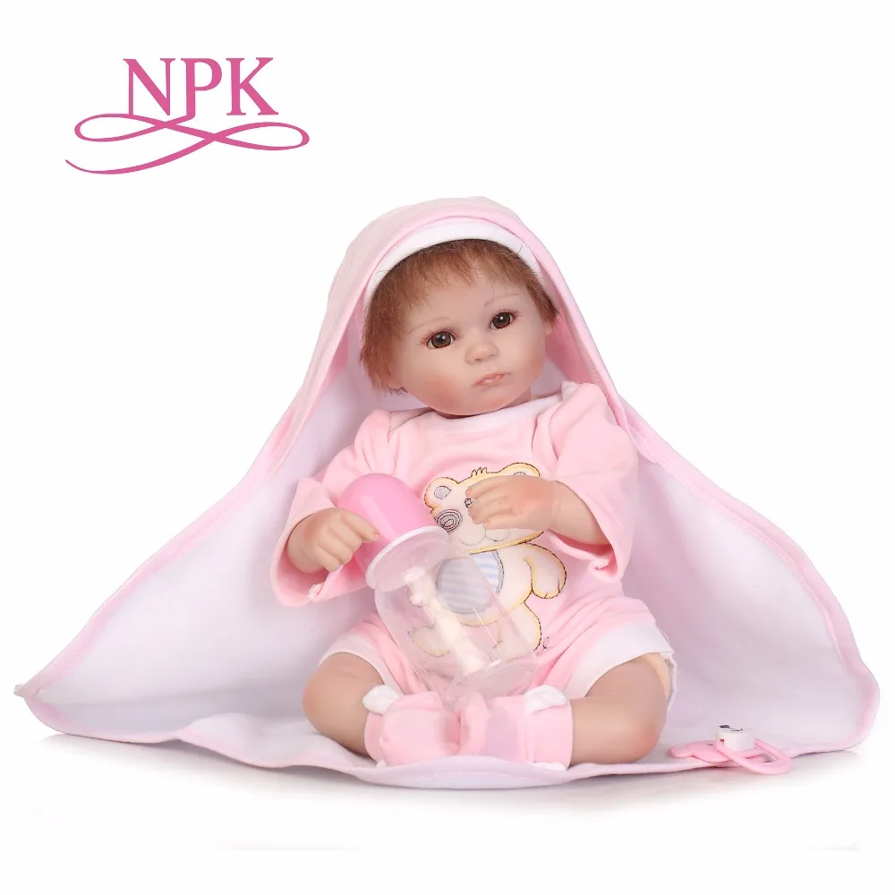 Реалистичная кукла реборн NPK 17 дюймов виниловая силиконовая игрушки для детей