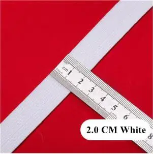 White 2 cm 5 метров 1-6 см ширина белый/черный нейлон тесьма самые высокие эластичные ленты для шитья одежды Нижнее белье Одежда Аксессуары - Цвет: White 2 cm