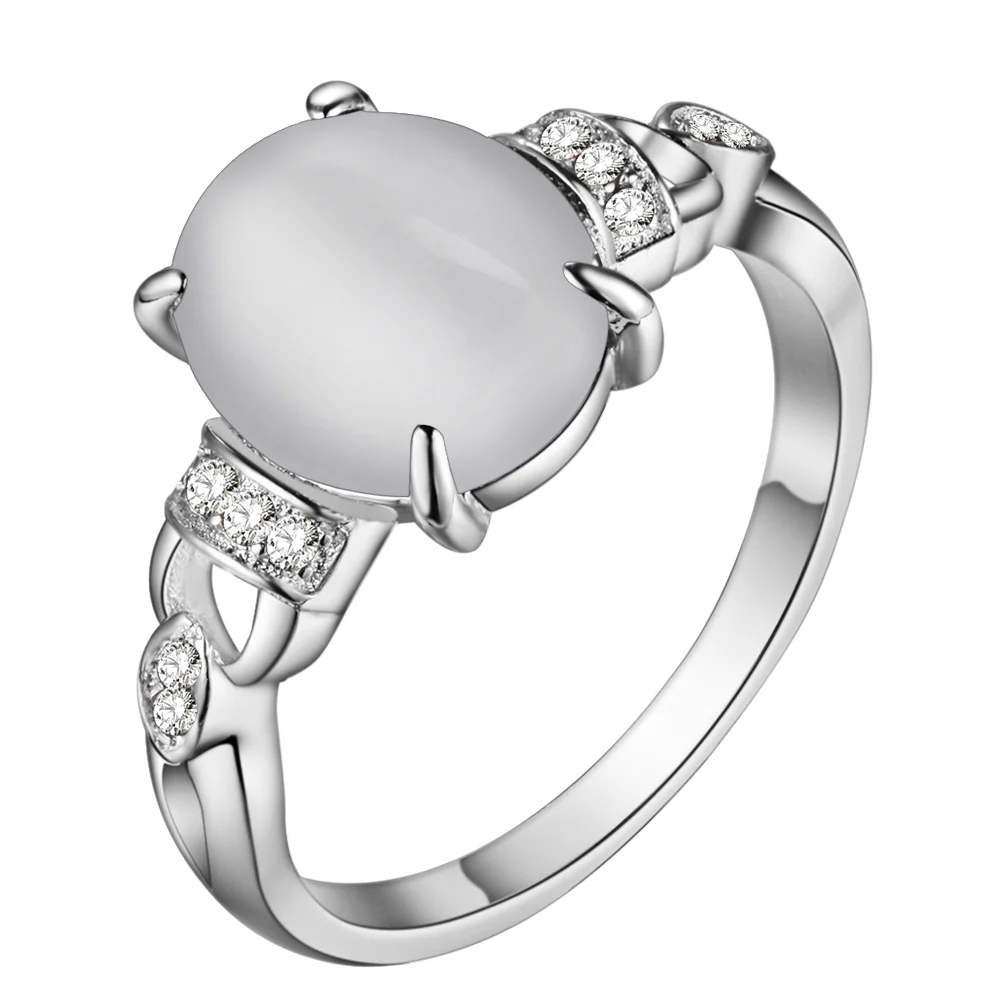 Fashion jewelry silver plated opal ring women top quality fine birthday gift factory wholesale hot ANGELTEARS brand | Украшения и
