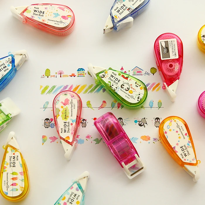 Декоративная Корректирующая лента с радугой/домом/фруктами/флажками Fita Cetim Deco Rush