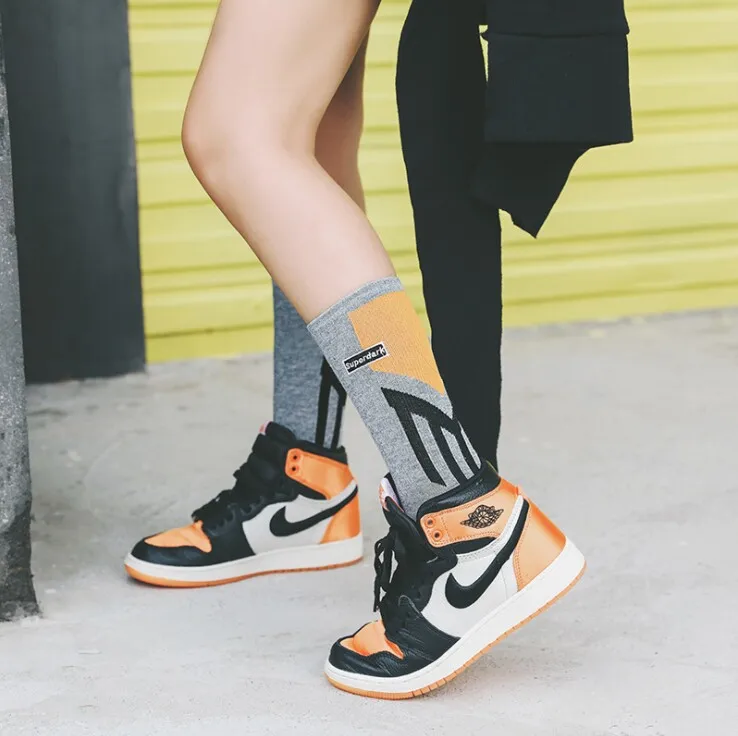 Tide bran длинные носки Harajuku Личность милый хип хоп пара sox удобные уличная хлопковые