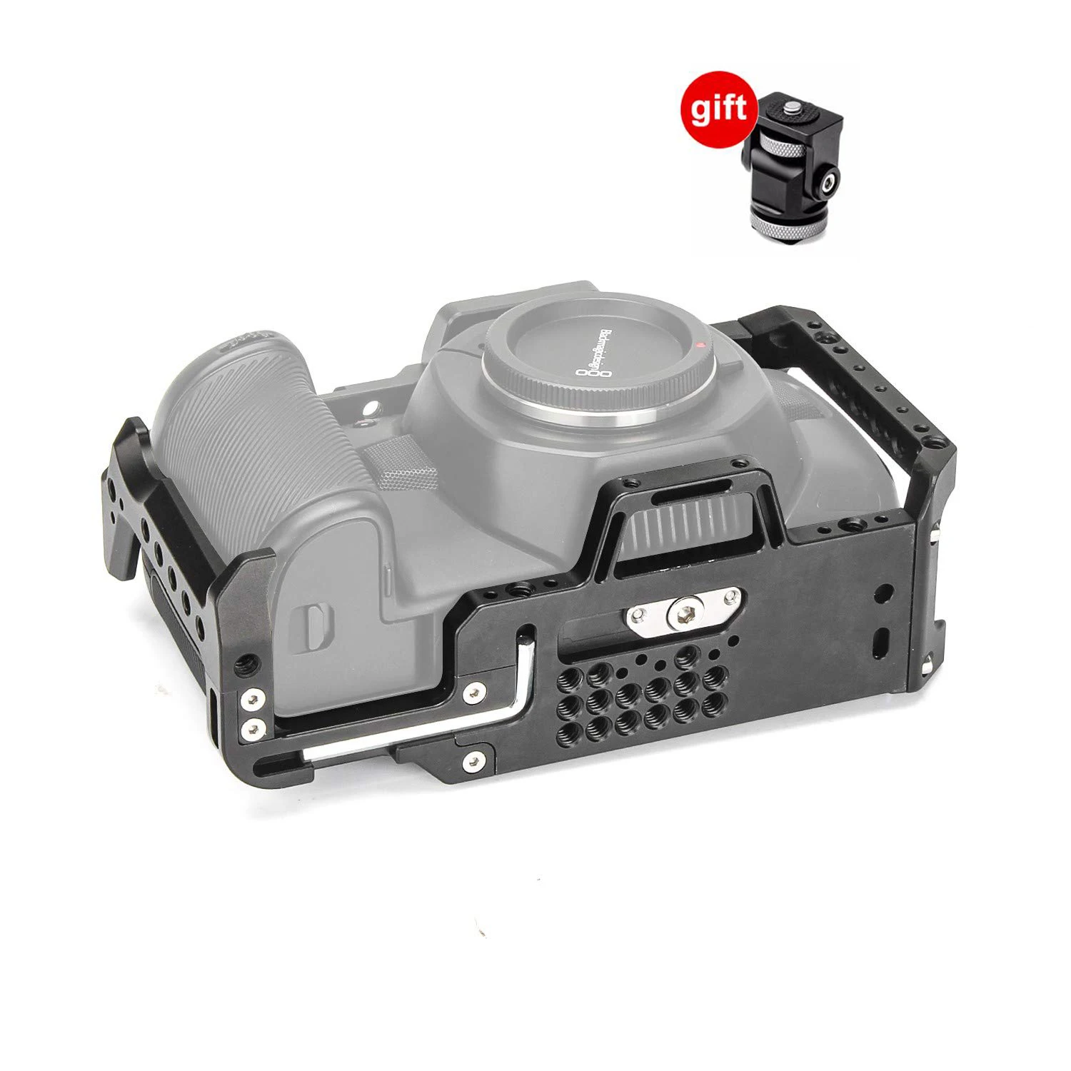 BMPCC 4K Камера клетка 1/4 ''3/8'' винт рельс NATO с резьбой для карманных видеокамер Blackmagic Кино Камера BMPCC видео в формате 4K Камера клетка