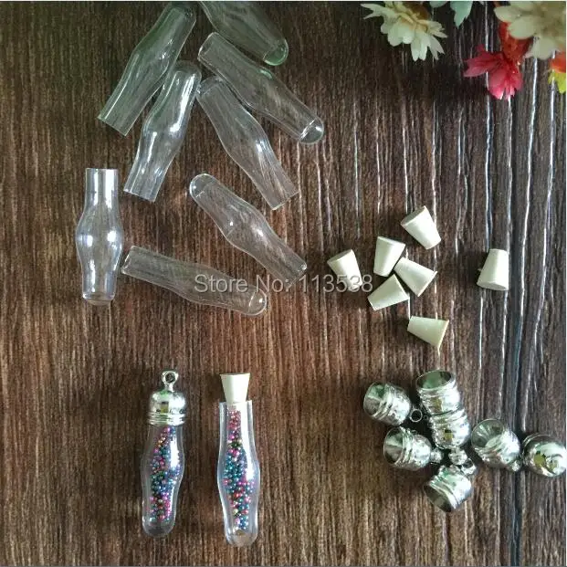 Флакон-кулоны для боулинга 50 шт. стеклянная подвеска в виде флакона | Украшения и